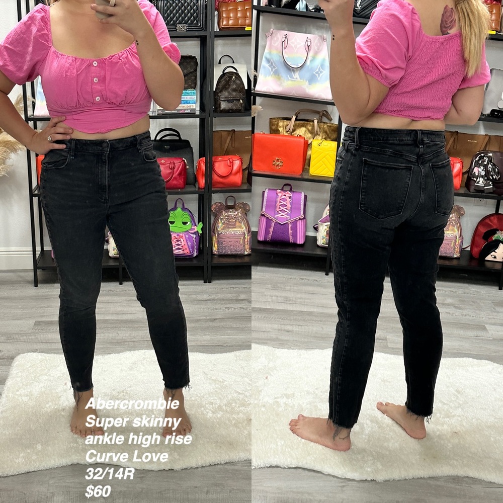Abercrombie curvelove super skinny ankle highrise 32/14R
